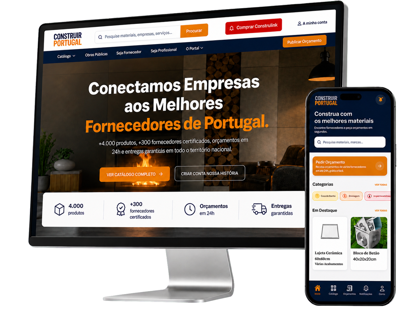 App Provisória em Desktop e Mobile
