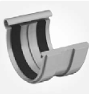 União Simples Caleira PVC Cinza D25cm