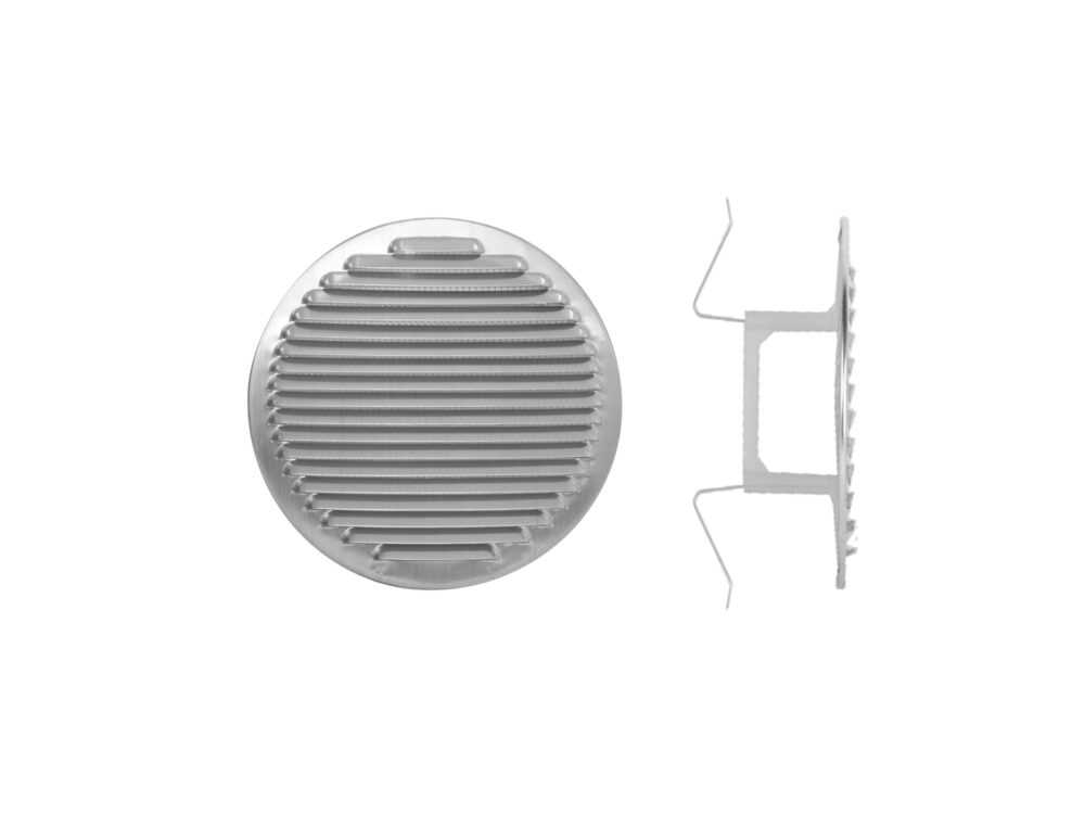 Grelha Vent. Aluminio Redonda (c/ Embocadura)