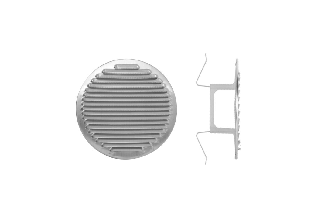 Grelha Vent. Aluminio Redonda (c/ Embocadura)