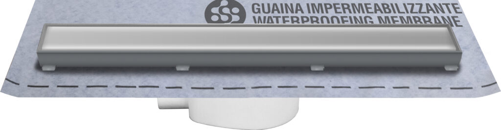 Canal Duche c/ Tampa Inox Oculto + Tela
