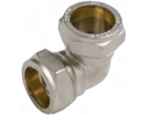 Joelho de latão Simples niquelado p/ Inox